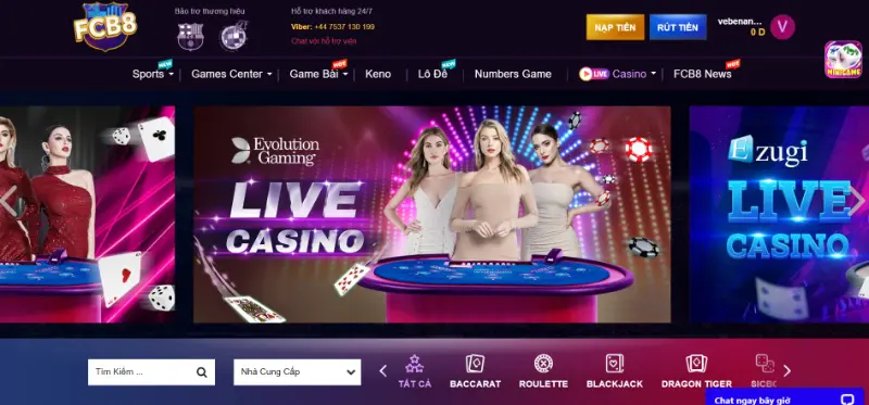 Sảnh live casino
