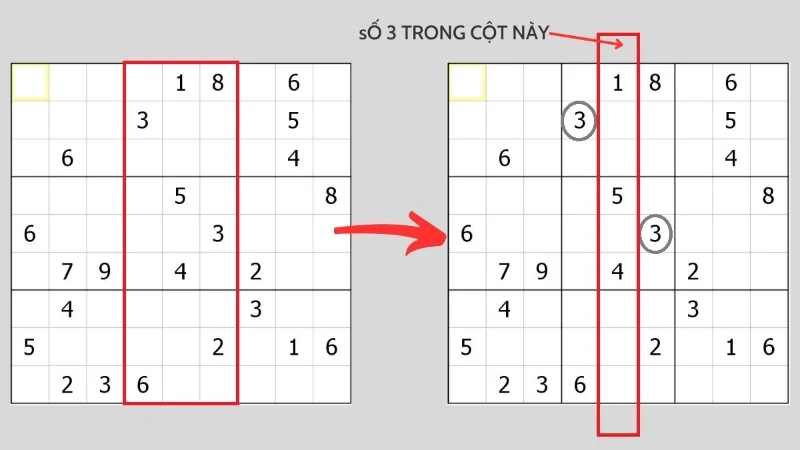 Cách giải Sudoku kích thước 4×4 với 2×2 vùng